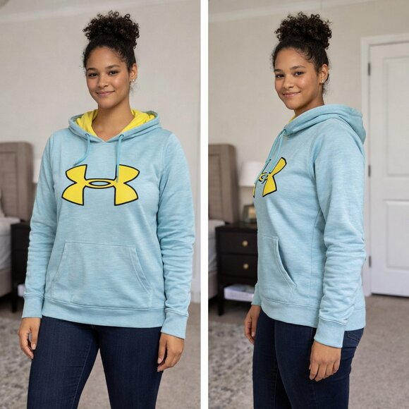Under Armour Tops - Under Armour Women's Storm Armour Fleece Big Logo Twist Hoodie Size Medium